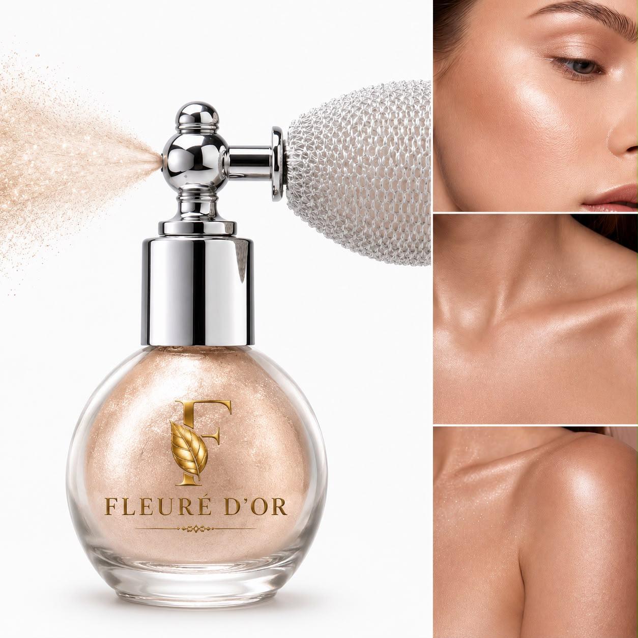Fleur D’Or Paris Eau de Parfum feminino de 100 ml com embalagem floral